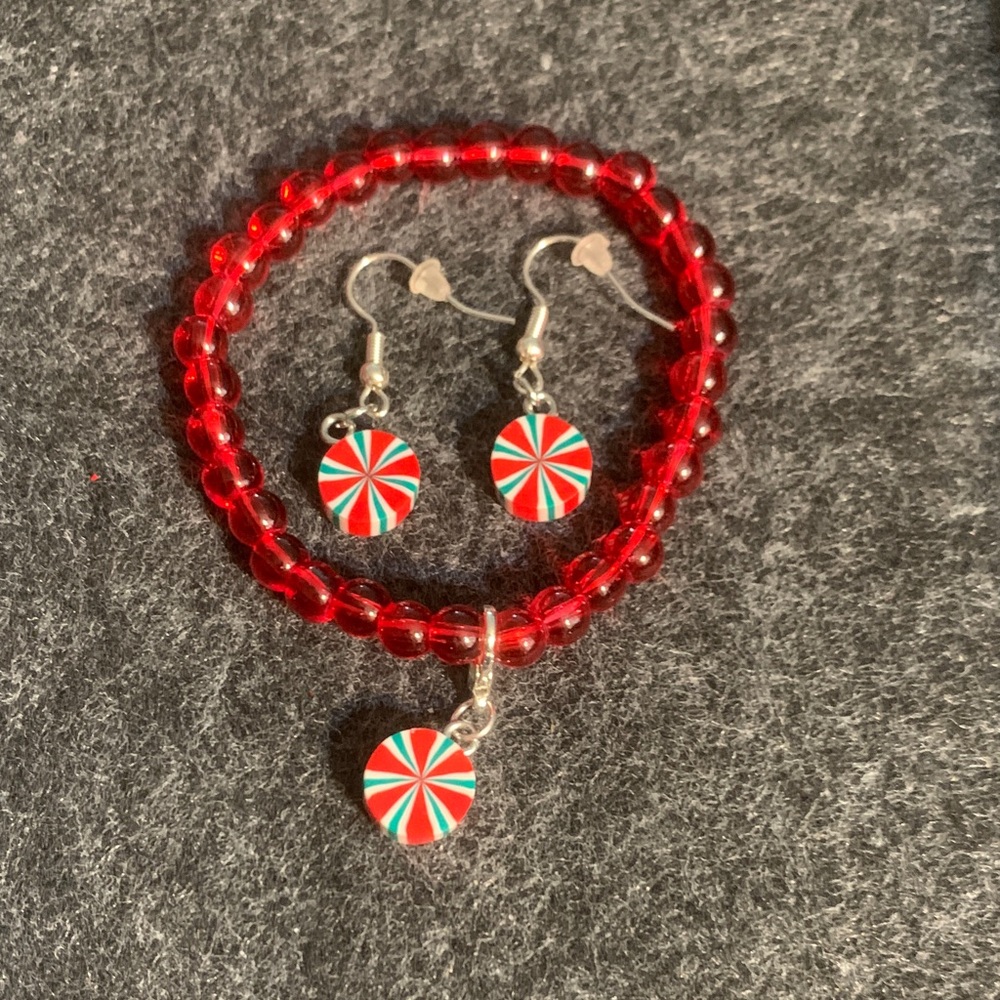 Candy themed Bracelet and Earring set